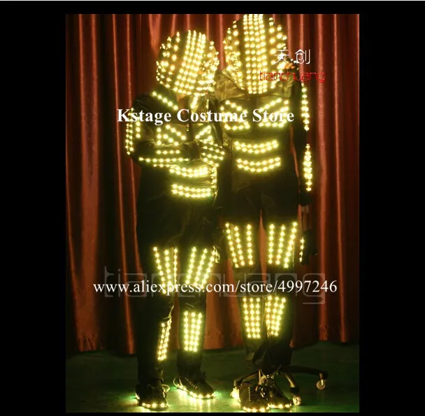 Программируемый dmx led костюмы RGB красочный светящийся робот костюм для женщин для выполнения наряд светящийся наряд диджея вечерние одежда led bar
