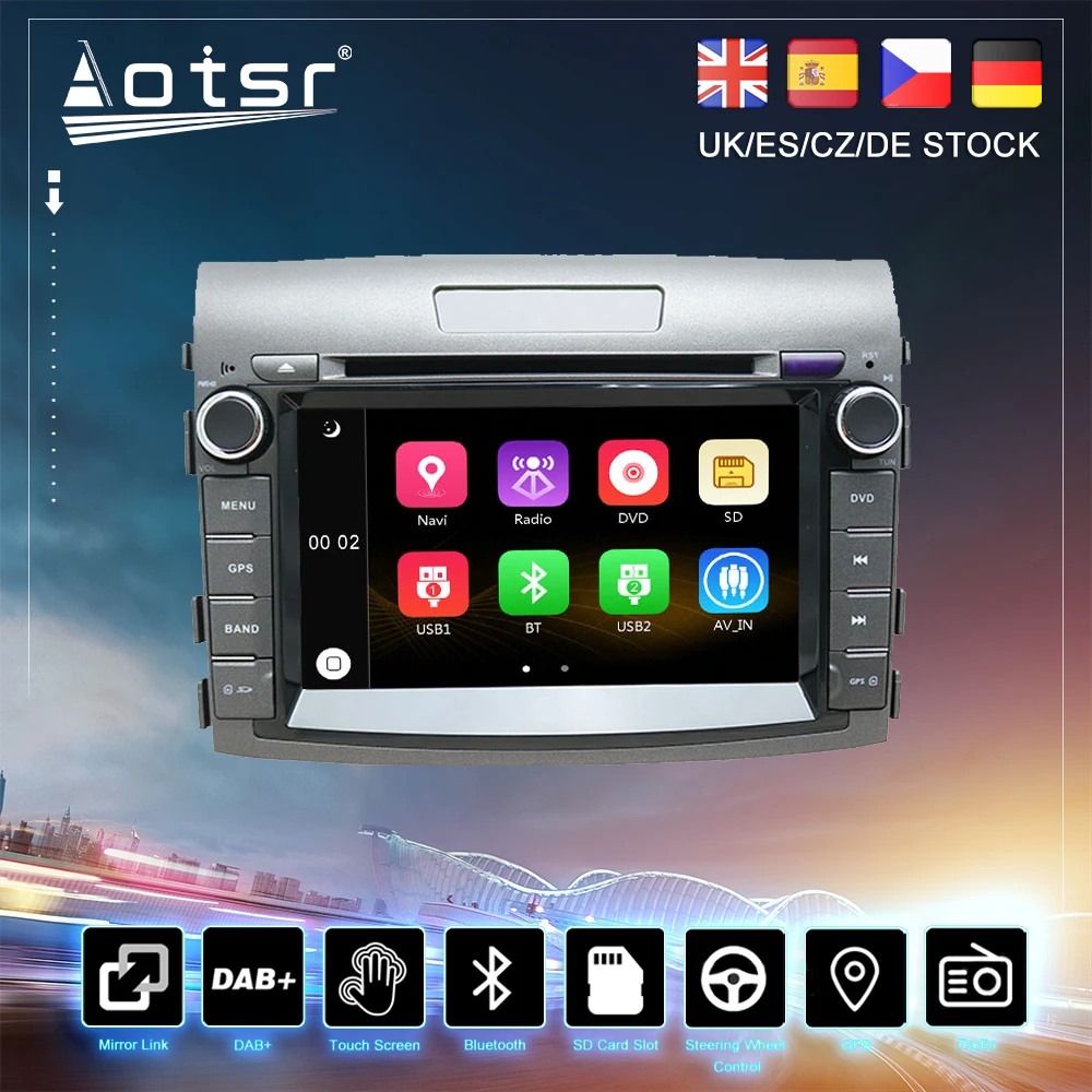 

Для Honda CR-V CRV 4 RM RE 2012 - 2016 автомобильный DVD gps-навигация, радио, Стерео Аудио мультимедийный проигрыватель головное записывающее устройство 2DIN