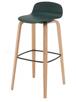 

Nordic Contracted And Contemporary Ins Style Solid Wood Leg Model Face Gray Bar Chair Stool At The Bar Chair Stool