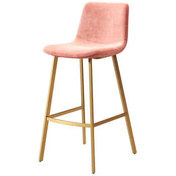 

Northern Europe Light Luxury Backrest High Stool Gold Net Red Bar Stool Ins Bar Chair Bar Chair Simple And Fashionable Bar Chair