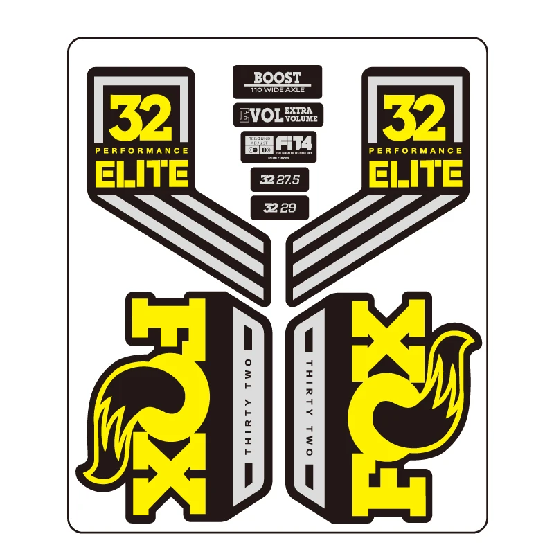 

2020 FOX 32 SC elite Fork Sticker for Mountain Bike Bicycle Cycling Decal Fox32 XC