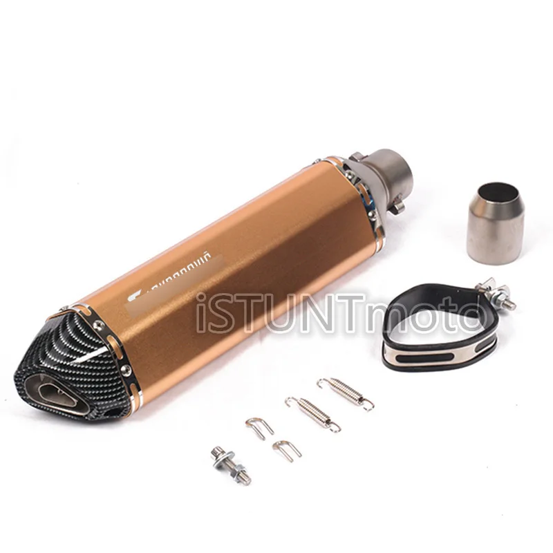 470 мм Akrapovic выхлопная труба универсальный мотоцикл Escape модифицированный скутер глушитель дБ убийца для Z750 F800GS MT07 ER6N R3 R6 R25 - Цвет: Laser-Type C