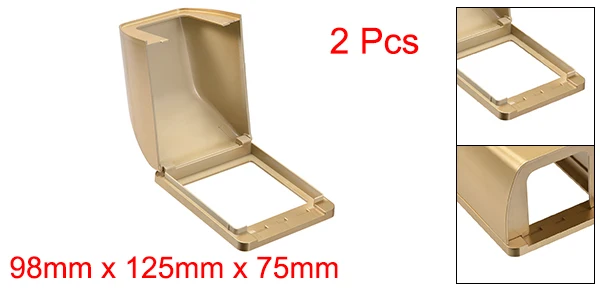 Golden 2pcs Uxcell 1/2 шт защита от атмосферных воздействий для внутреннего использования s 98x125x75 мм синий/прозрачный/белый/золотистый - Цвет: Golden 2pcs