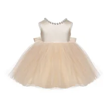 Новые Элегантные Платья с цветочным узором для девочек; платье-пачка; Детские пышные вечерние платья без рукавов с бусинами для свадьбы; официальная одежда для маленьких девочек