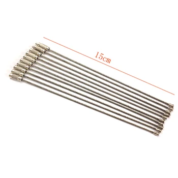 

20/10/5pcs Wire Rope Key Chain Stainless Steel Wire Keychain Carabiner Cable Key Ring For Outdoor Hiking Jewelry Kits dropship