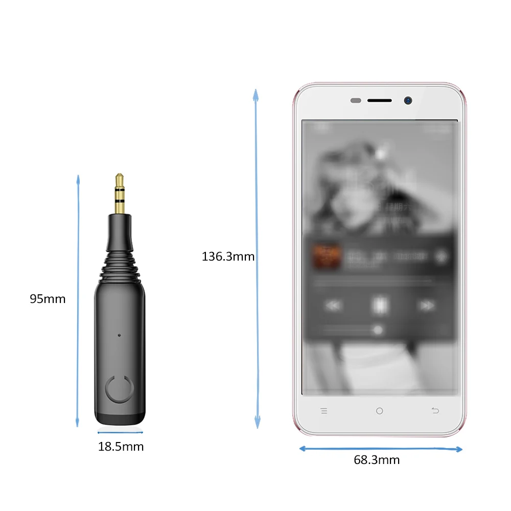 BT приемник B30 беспроводной аудио адаптер Bluetooth 5,0 стерео приемник Многофункциональное использование 3,5 мм AUX шумоподавление один для двух