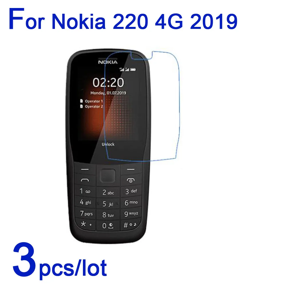 

3pcs/lot Soft Screen Protectors for Nokia 220 105Clear/Matte/Nano Anti-Explosion Guard Films for Nokia 220 105 4G (2019) LCD