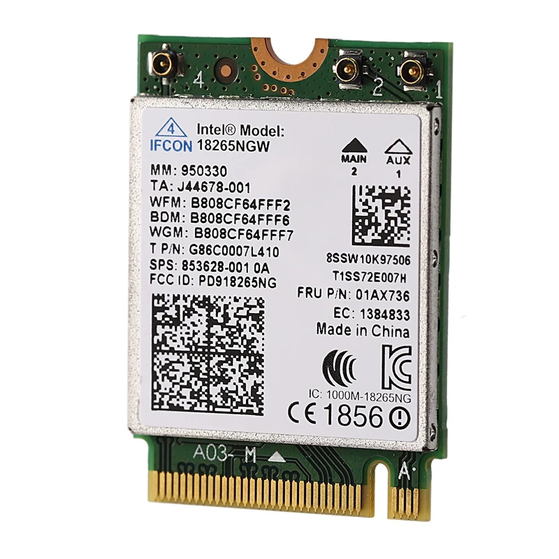 Трехдиапазонный беспроводной-AC 2,4G/5G BT 4,2 для Intel 18265NGW Bluetooth 4,2 wifi модуль 867 Мбит/с wifi карта для ThinkPad T470 T570 T470S