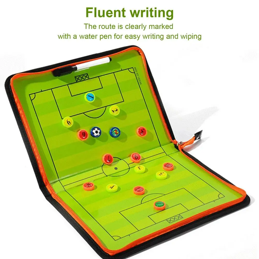 

Foldable Magnetic Tactic Board Soccer Coaching Coachs Tactical Board Football Game Portable Football Training Tactics Clipboard