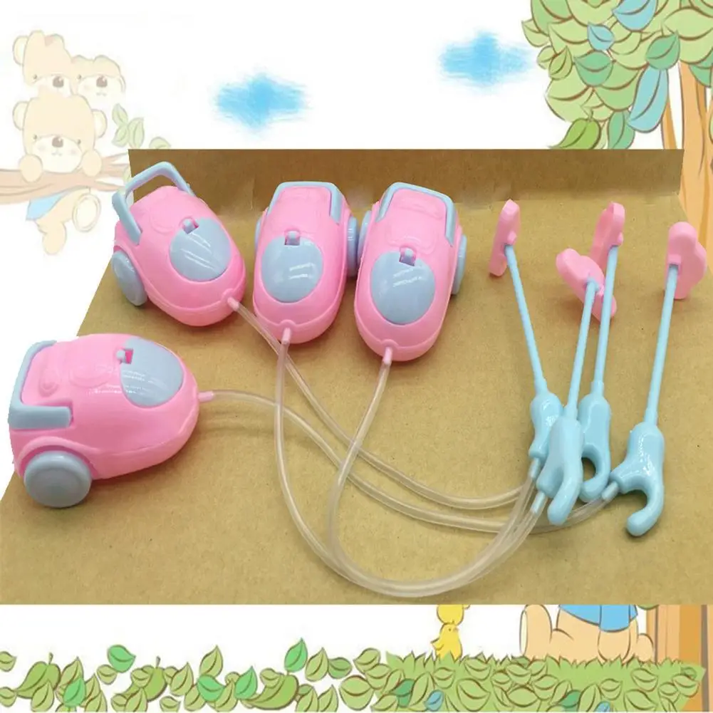 

Cute Plastic Cleaning Vacuum Cleaner Mini Doll House Furniture Accessory Gift for Kids Pretend Play Children Cleaning Toys