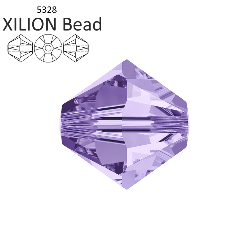 Кристаллы Swarovski 5328 100% оригинальные бусины Биконусы австрийские россыпью стразы