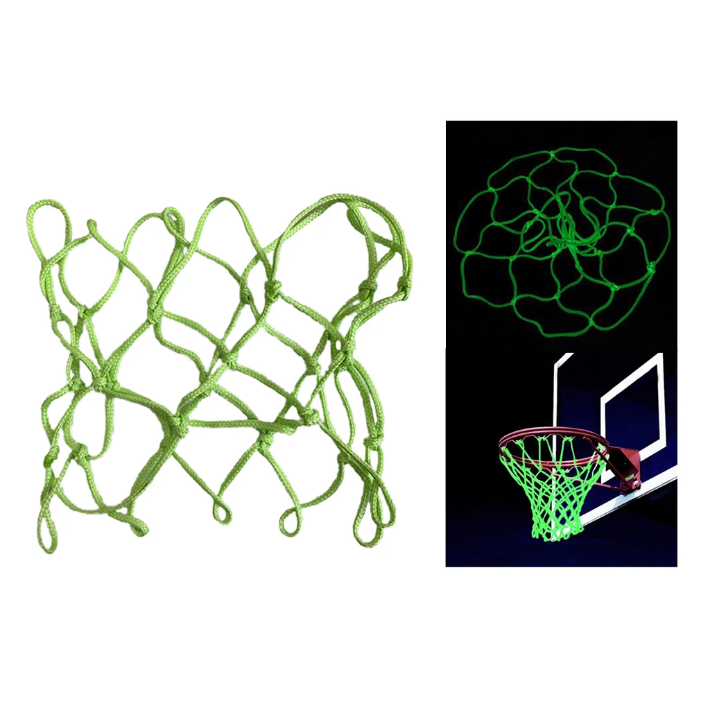 Luminous Basketball Net Kids Child Basketball Nylon Hoop Glow in the Dark Mesh Aim Goals