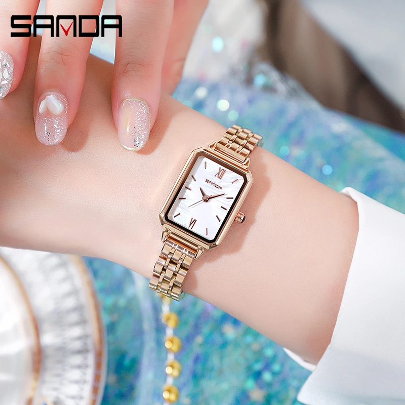 Sanda Retro Watch New Starry Sky Women's Watches Small Steel Dial Waterproof Quartz Wristwatch Fashionble Casual Outdoor Watch