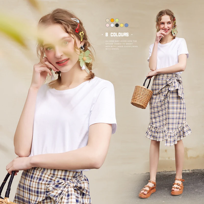 Metersbonwe, новинка, хлопок, Harajuku, эстетика, футболка, сплошной цвет, короткий рукав, Топы И Футболки, модная повседневная пара, базовая футболка