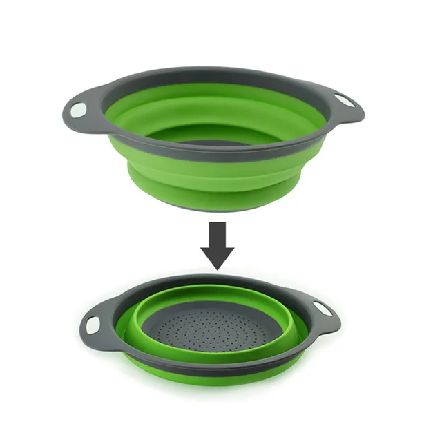 Folding Strainer Bowl Outdoor Camping Tableware 2