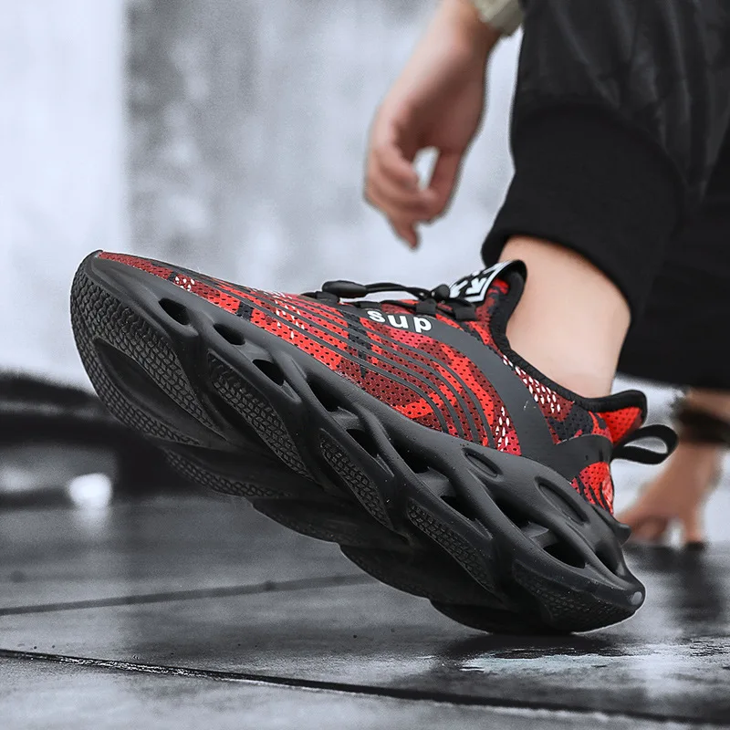 Summer New Style PU Bottom Fly Woven Casual Comfortable Breathable Mesh MEN'S SHOES Athletic Shoes Running Shoes Fashion B0