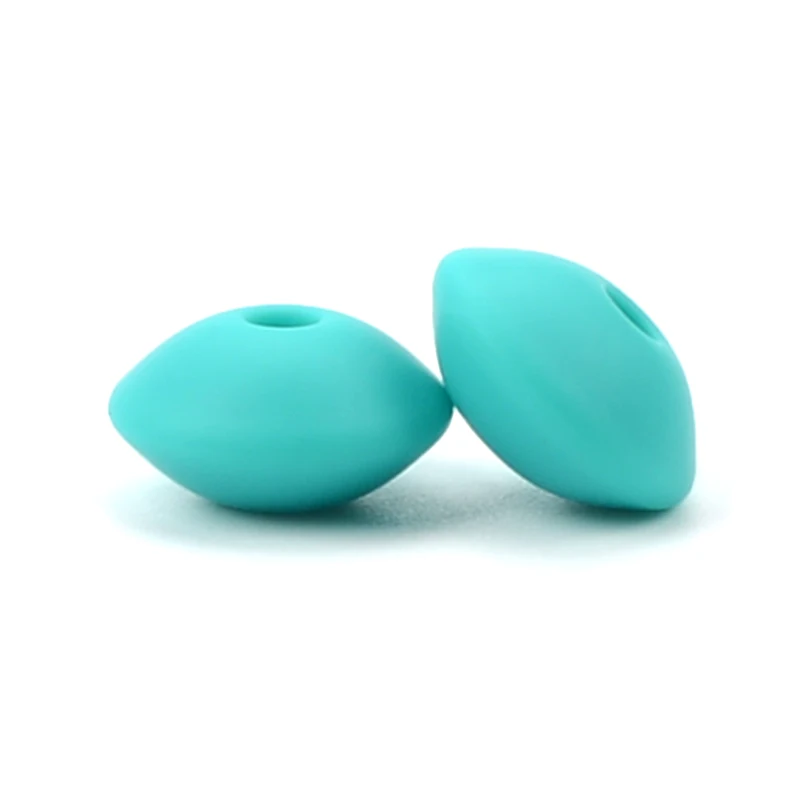 turquoise LOFCA 30 шт. 12 ММ ЧЕЧЕВИЦА силиконовые бусины BPA Бесплатно Детские Прорезыватели жемчуг для прорезывания зубов ожерелье DIY очаровательные игрушки для ухода за ребенком - Цвет: turquoise
