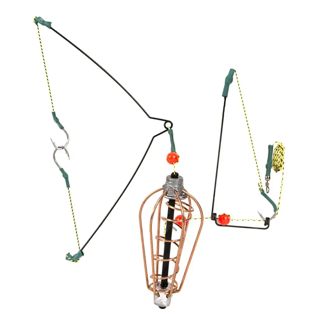 Spring Fishing Feeder Coil Inline Method Feeder Carp Tench Baits Cage & Hook Lead Sinker Carp Fishing Tackles 15g 20g 25g 30g