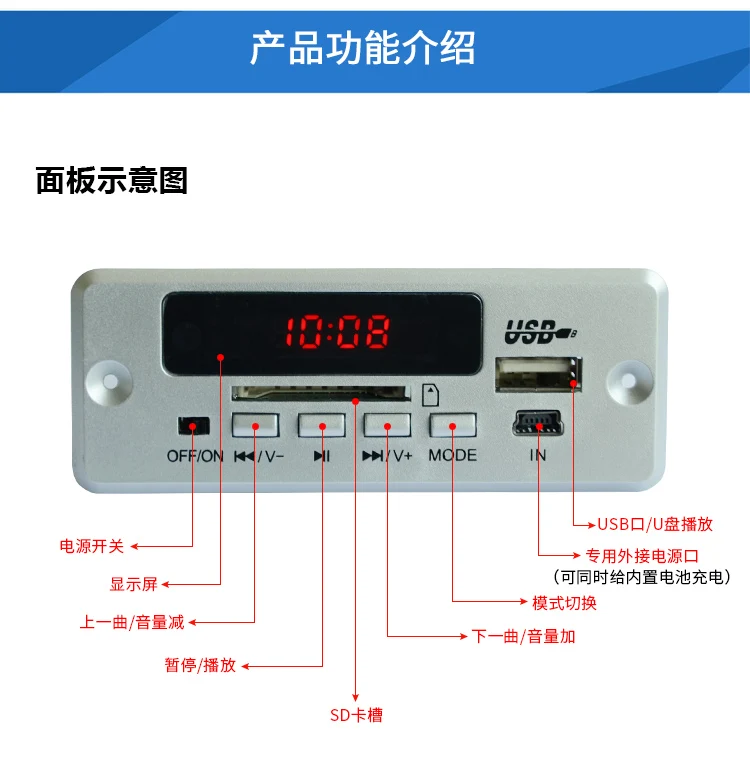 12V bluetooth MP3 декодирующая плата без потерь Музыкальный плеер 5V Плата усилителя мощности usb карты аудио радио модуль
