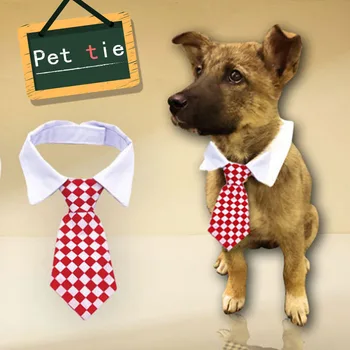 

2020 dog cat plaid bow tie animal striped bow tie pet adjustable neck tie white collar dog tie party wedding