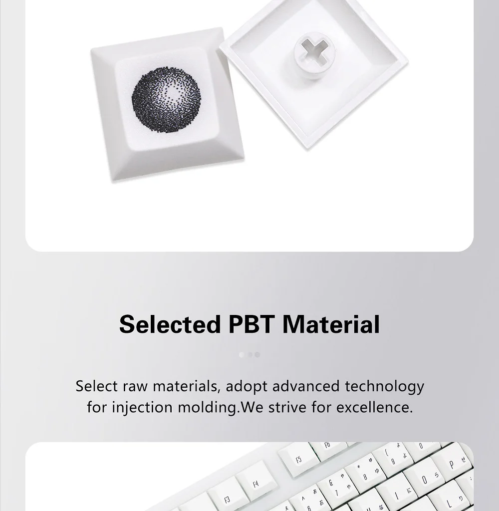 keycap conjunto pbt para teclado gh60 poker