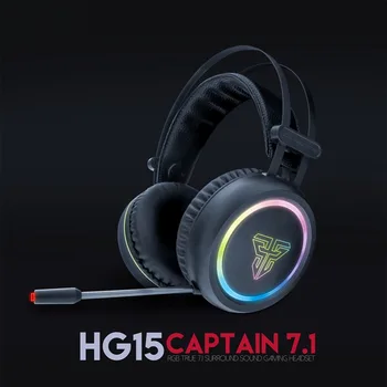 

Virtual 7.1 Surround Sound Gaming Headphones Hg15 7.1 Channel RGB Gaming Headset With Noise Canceling Microphone