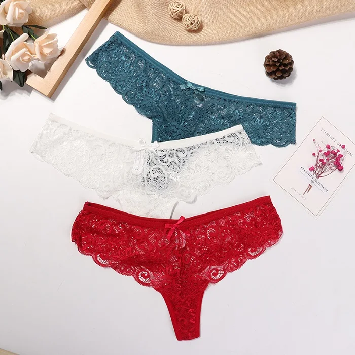 3 mix color 3 шт. трусики женские кружевные сексуальные кружевные трусики нижнее белье с низкой талией промежность хлопок женские стринги T-back женское нижнее белье падение - Цвет: 3 mix color