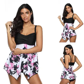 

Sexy Swimdress Tankini Swimsuits Women High Waist Two Piece Bathing Suit Plus Size Swimwear Push Up Beachwear Maillot De Bain