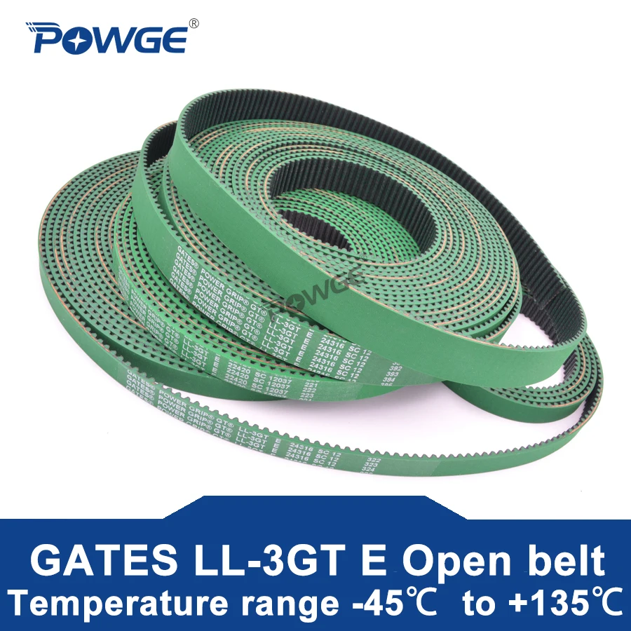 POWGE 3MGT GT LL3GT E 3GT EPDM Open Synchronous Timing belt width 9/12/15mm High Temperature