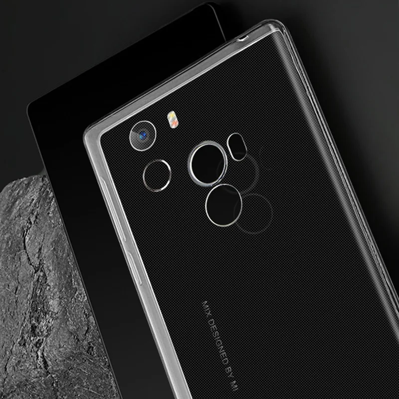 Прозрачный чехол для xiaomi mi mix2 силиконовая задняя крышка из ТПУ защитный
