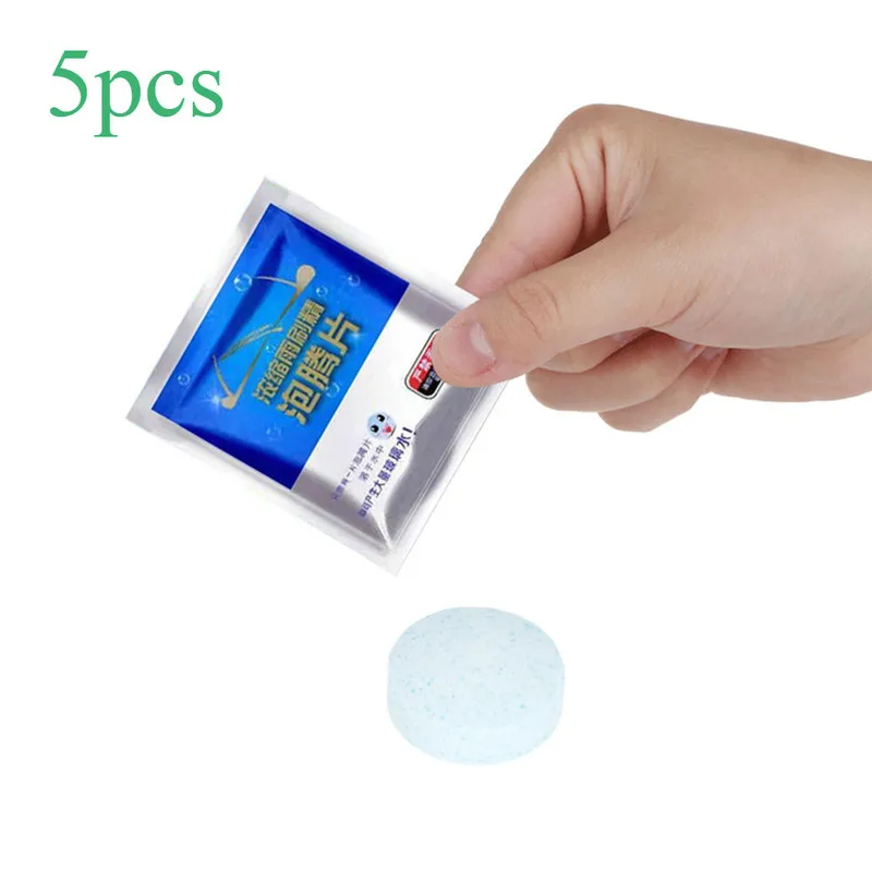 

5pcs (1pc=4L Water)Multifunctional Car Glass Effervescent Tablet Concentrated Windshield Cleaning Window Repair Auto Accessories