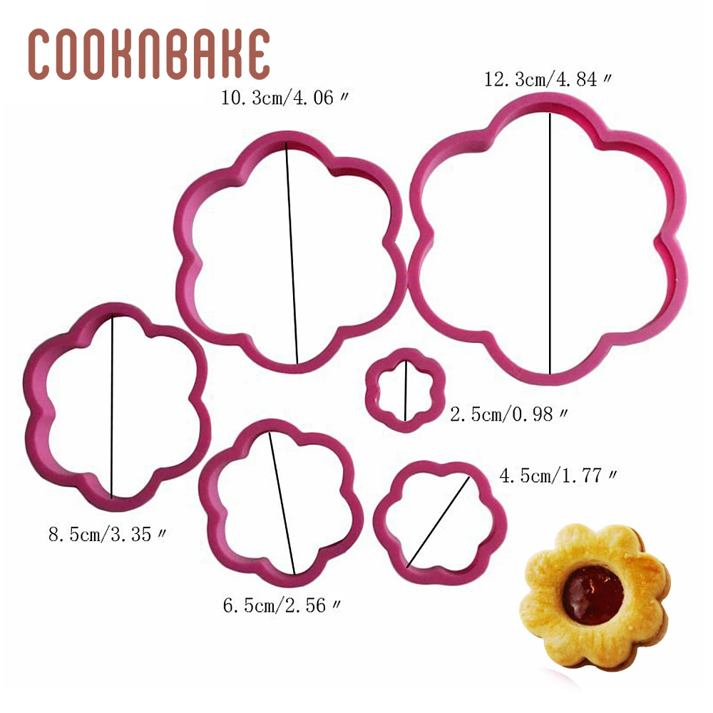 COOKNBAKE пластиковые формы для печенья Звезда Сердце формочка для печенья 6 шт./компл. форма для печенья печенье, торты украшения