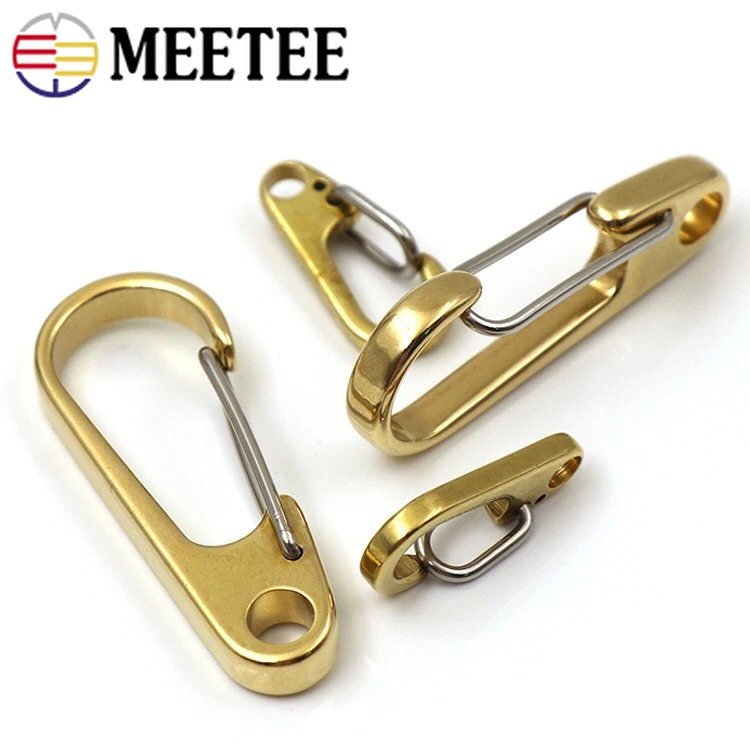 Meetee 2 шт. твердая латунная металлическая пряжка с зажимом тесьма для питомца