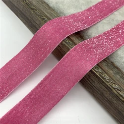 Gold Wire Velvet Ribbon for Elegant Gift Wrapping & DIY Crafts (Rose)