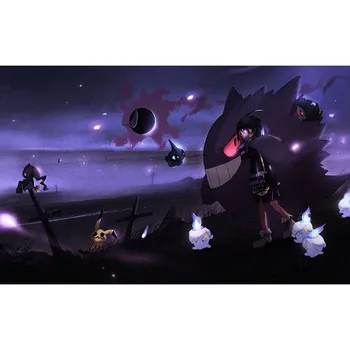 

Takara Tomy Pokemon Playmat Gengar Montster Pad Soft Rubber Mousepad for Children Card Game Desk Pad Party Entertainment