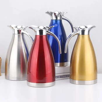

Stainless Steel Thermal Coffee Carafe Double Walled Vacuum Tea Carafe 2 Liter Insulated Coffee Thermos 12 Hour Heat Retention