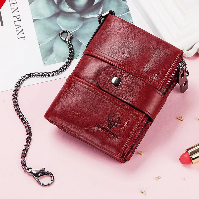 Hot Sale Fashion Coin Bag Zipper Wallets Women Genuine Leather Walet Purse Short Purse With Credit Card Holder Hasp Design images - 6