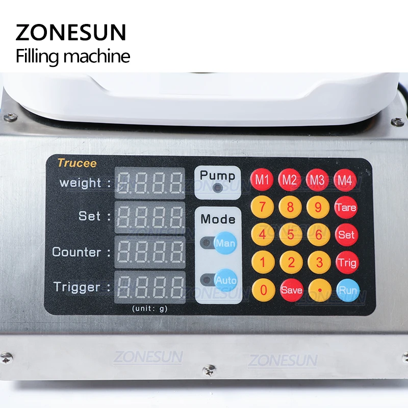 ZONESUN 0-50 мл маленькая автоматическая машина для наполнения жидкостей с ЧПУ 110 V-220 V машина для взвешивания духов, наполнитель жидкого раствора для полости рта