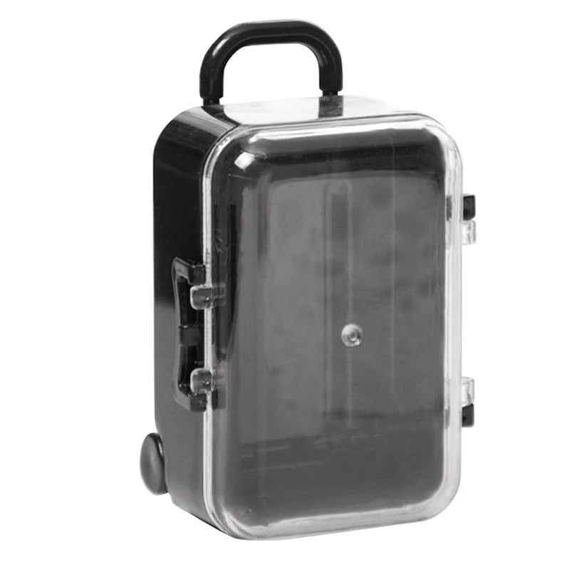 

50Pcs Clear Mini Rolling Travel Suitcase Favor Box Kids Birthday Favor Boxes Party Supplies Gifts Wedding Favors