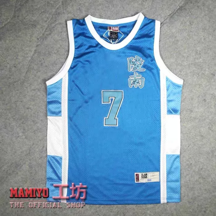 sexy cosplay Anime Shohoku Ling South High School Sendoh Akira White Blue Jersey Shirt Sports Wear Uniform Jersey Cosplay Basketball Team anime dress