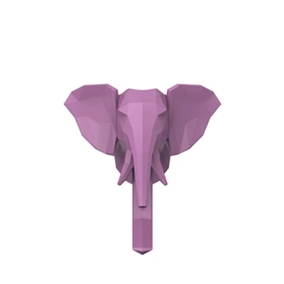 3D Животные гибкие Крючки Настенные Rhinoceros Слон Лось дверной крючок-вешалка для ключей галстук сумка шляпа держатель Вешалка аксессуары для дома - Цвет: Elephant