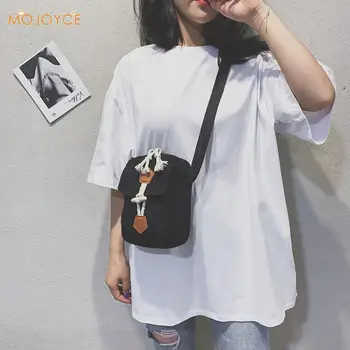 

Casual Women Canvas Shoulder Bags Ladies Fashion Korean Casual Female Shoulder Messenger Bag Small Crossbody Handbag