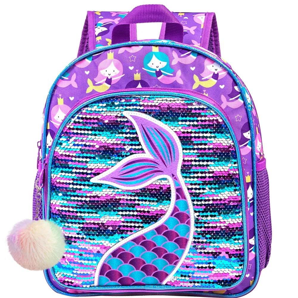 12 Unicorn Sequin Preschool Bookbag and Lunch Box 3PCS Toddler Backpack for Girls 