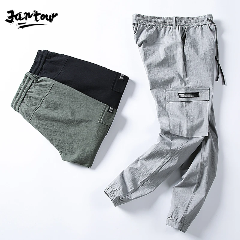 Мужские Винтажные брюки-карго новинка 2020 мужские серые штаны для бега в стиле