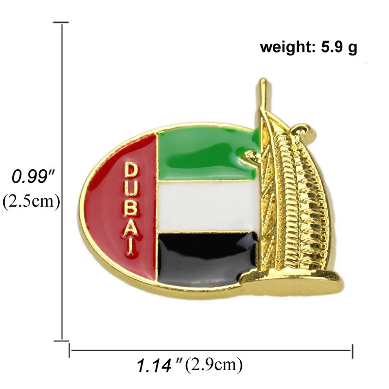 Италия Париж Дубай Строительная брошь в виде флага и эмалированная булавка Статуя Свободы Эйфелева башня булавка на лацкане - Окраска металла: H04
