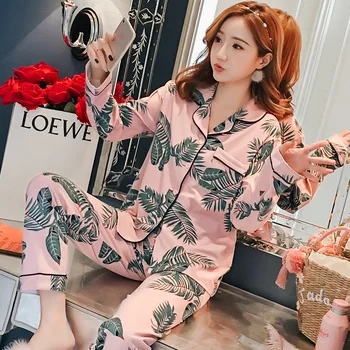 

Women Pajamas Set Sleepwear Homewear Nightwear Baju Tidur Nightdress Women Pyjamas Fresh Loose Korean Nightwear Sleepwear