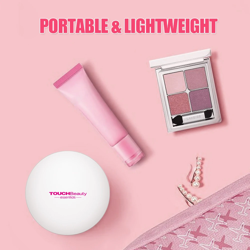 TOUCHBeauty светодиодный зеркало для макияжа, 1X 2X косметическое зеркало, 3,5 дюймов зеркало с подсветкой с USB зарядным устройством для сумки карман путешествия 1275B