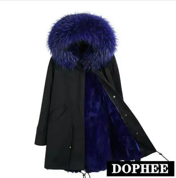 

Large Real Raccoon Fur Jackets Woman Winter Coat Parkas Mujer 2019 New Coat for Women Geniune Rex Rabbit Fur Inner Female Jacket