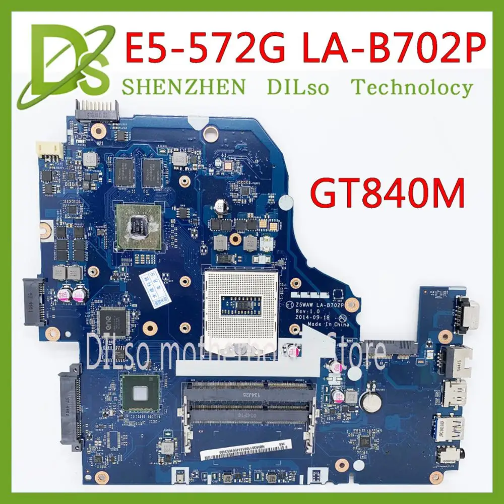 KEFU A5WAH LA-B702P для Acer E5-572G E5-572 NBMQ011001 материнская плата ноутбука тест с GT840M GPU