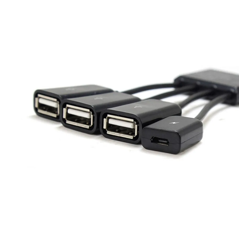 4 в 1 Micro USB OTG концентратор адаптер для смартфона планшета Micro USB 4 порта концентратор разветвитель Многофункциональный кард-ридер